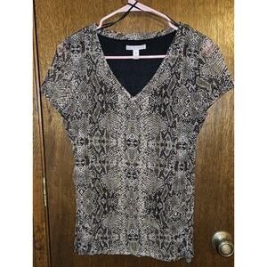 Dana Buchman Medium V-Neck Short-sleeve Top